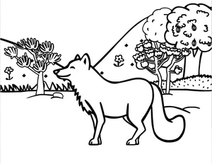Printable Fox Coloring Page Coloring Page