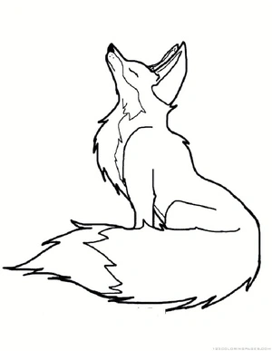 Regal Fox Coloring Page