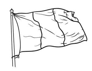 Coloring Page of the French Flag Coloring Page