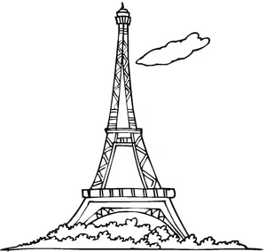 Eiffel Tower Coloring Page