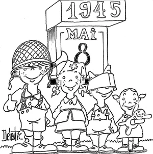 France's Day of Victory Coloring Page