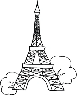 Paris's Eiffel Tower Coloring Page
