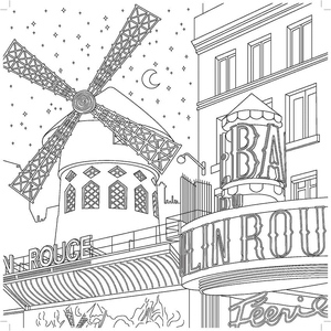The Red Windmill in Paris