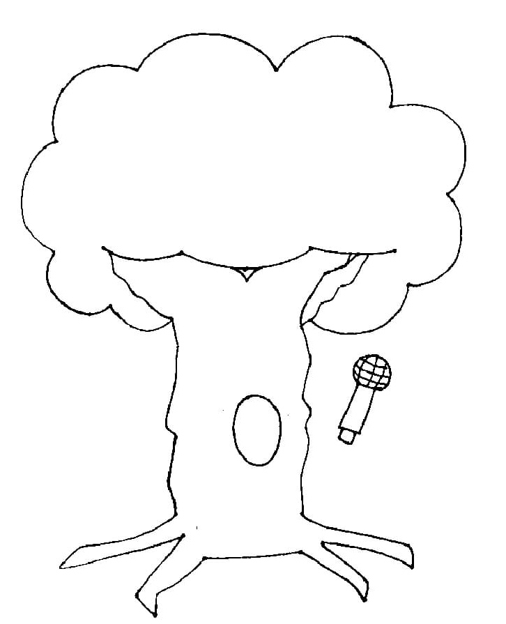 Friday Night Funkin Tree Coloring Page