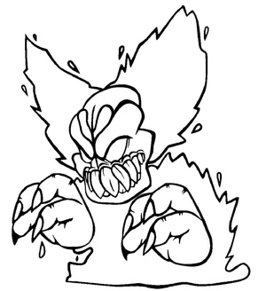 Funky Clown Frenzy Coloring Page Coloring Page
