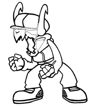 Tabi from Friday Night Funkin Coloring Page