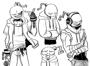 Whitty from the game Friday Night Funkin Coloring Page