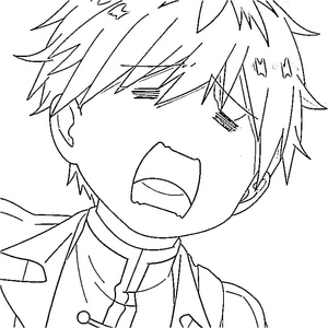 Humorous Stark from Frieren's Endless Adventure Coloring Page