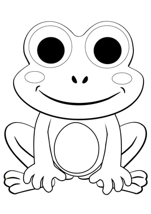 Adorable Frog Coloring Page