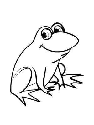 Cartoon Frog Coloring Page