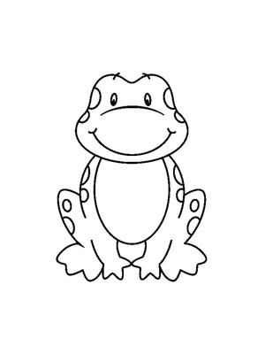 Free Coloring Page of an Adorable Frog Coloring Page