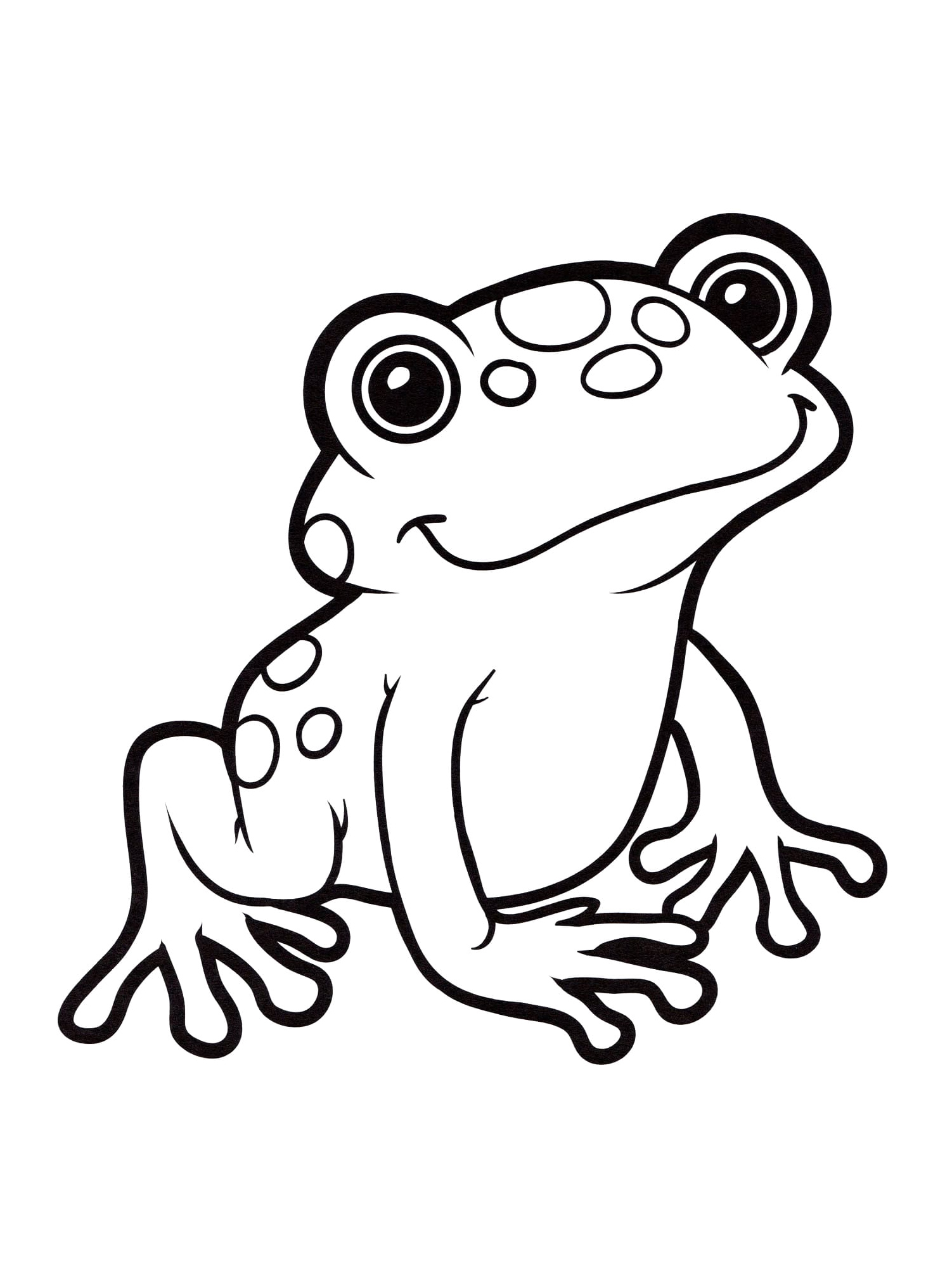 Free Printable Adorable Frog Coloring Page Coloring Page