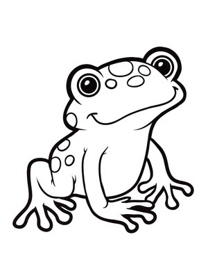 Free Printable Adorable Frog Coloring Page Coloring Page