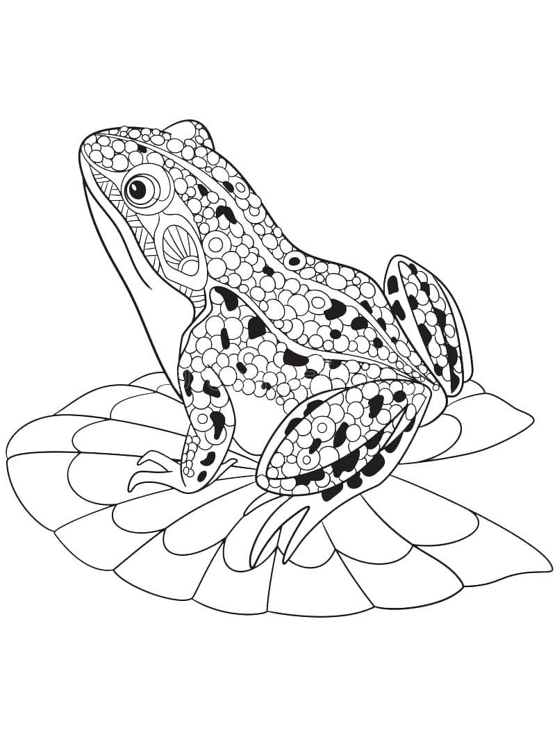 Friendly Frog Coloring Page
