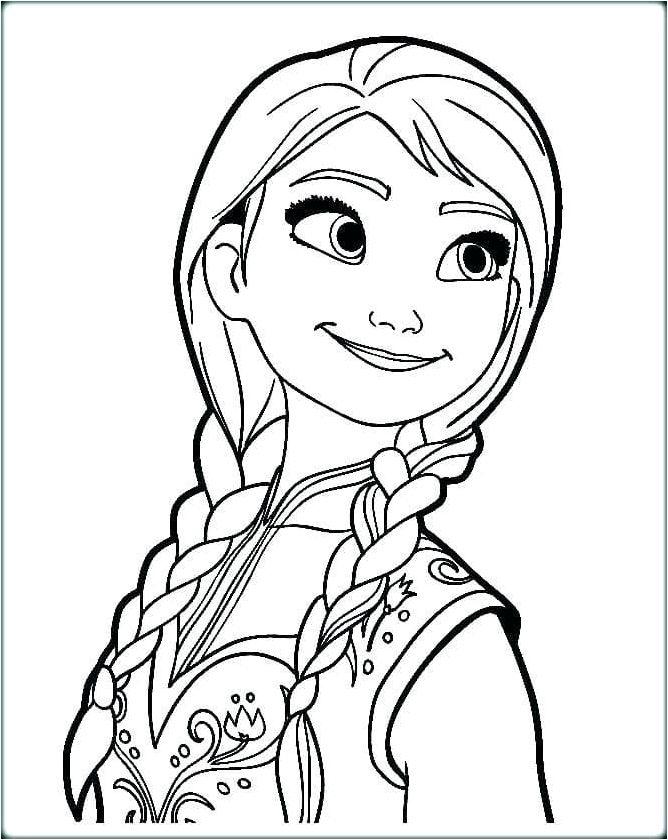 Anna from Disney Coloring Page