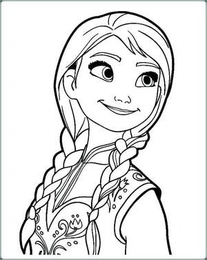 Anna from Disney Coloring Page