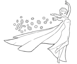 Elsa the Magnificent Coloring Page