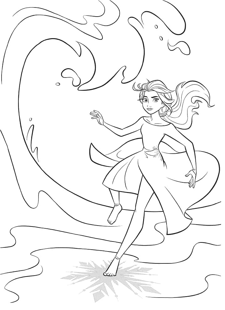 Frozen Elsa Coloring Page