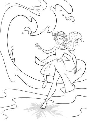 Frozen Elsa Coloring Page