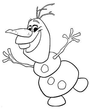 Olaf Dancing Coloring Page