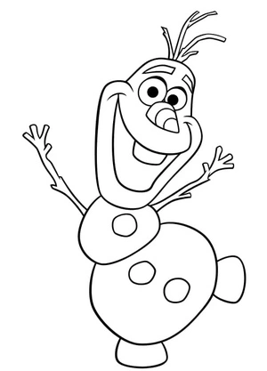 Olaf from the movie Frozen Coloring Page