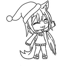 Gacha Life Christmas Coloring Page
