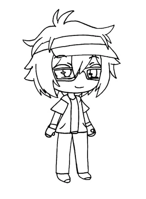 Gacha Life Coloring Page: Cool Boy Coloring Page