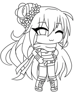 Gorgeous Girl Gacha Life Coloring Page