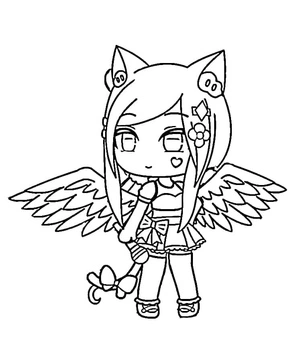Printable Free Gacha Life Coloring Page Coloring Page