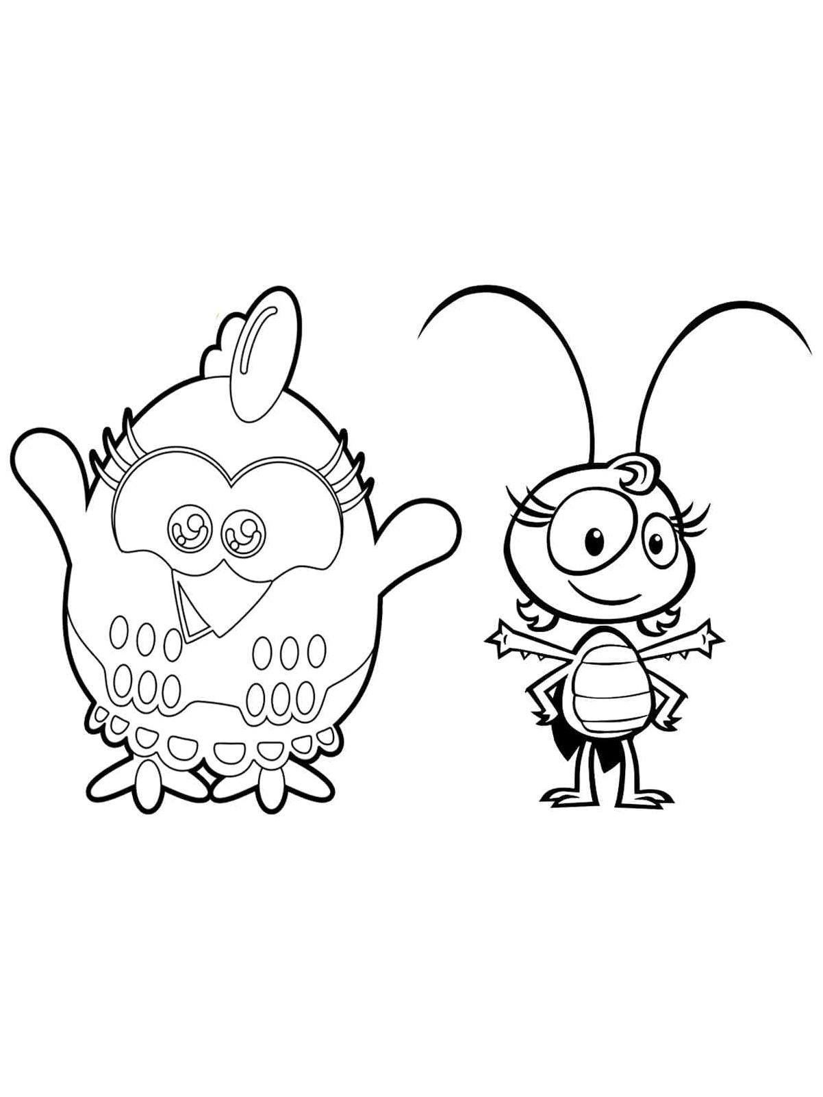 Adorably Cute Little Hen Coloring Page