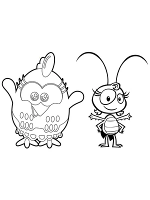 Adorably Cute Little Hen Coloring Page