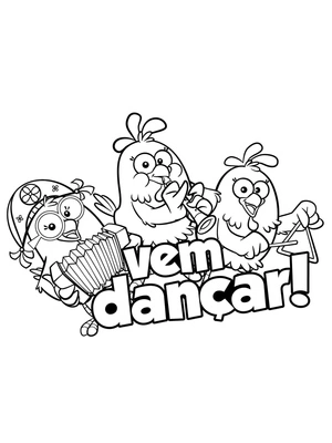 Free Painted Hen Coloring Page