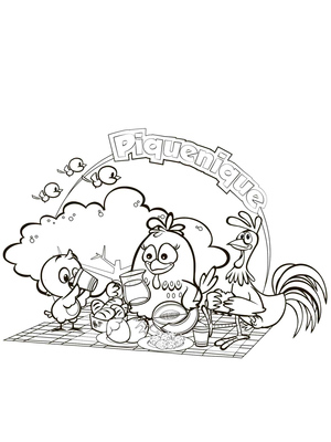 Galinha Pintadinha Coloring Page Free Printable