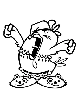 Printable Colorful Hen Coloring Page