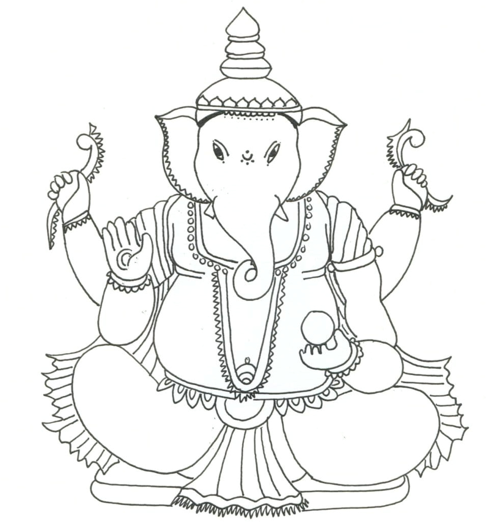 Free Lord Ganesha Coloring Page