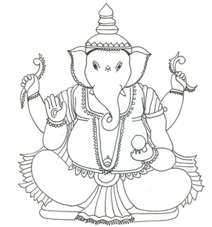 Free Lord Ganesha Coloring Page