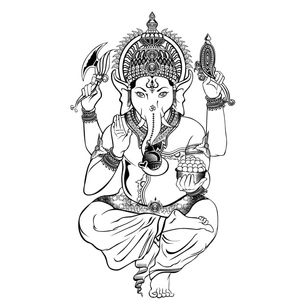 Free Printable Coloring Page of Lord Ganesha Coloring Page