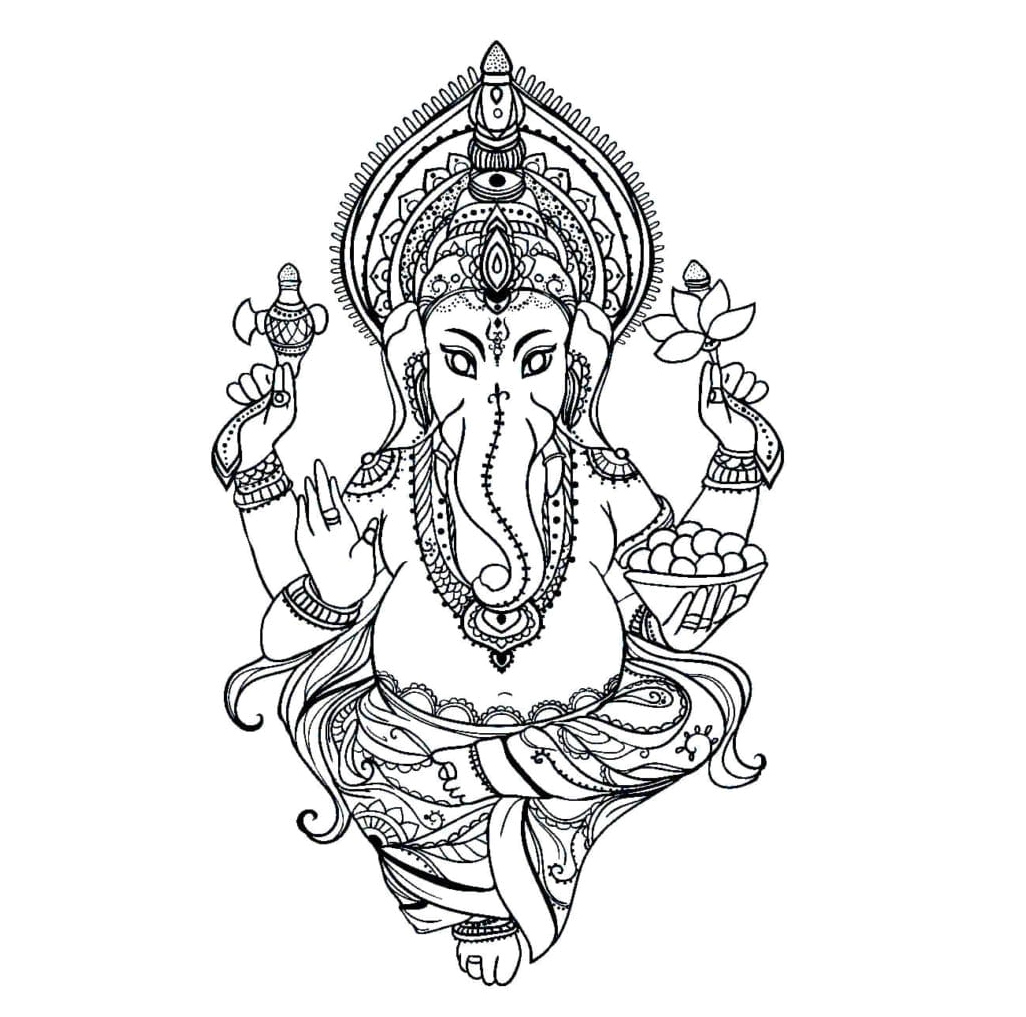 Ganesha Coloring Page – Sheet 10 Coloring Page