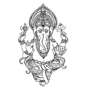 Ganesha Coloring Page – Sheet 10 Coloring Page