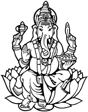 Ganesha Coloring Page - Sheet 3 Coloring Page