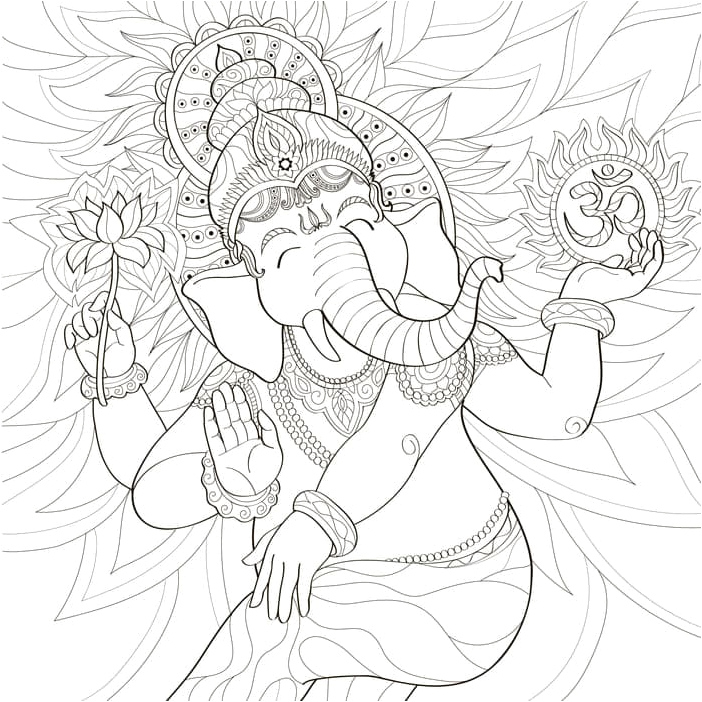 Marvelous Ganesha Coloring Page