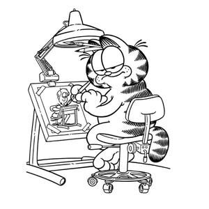 Garfield Creating Art