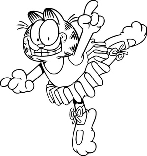 Garfield in a Ballerina Costume
