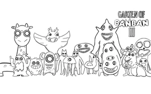Banban III's Garden Coloring Page