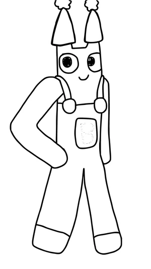 Banban in the Garden of Banban Coloring Page