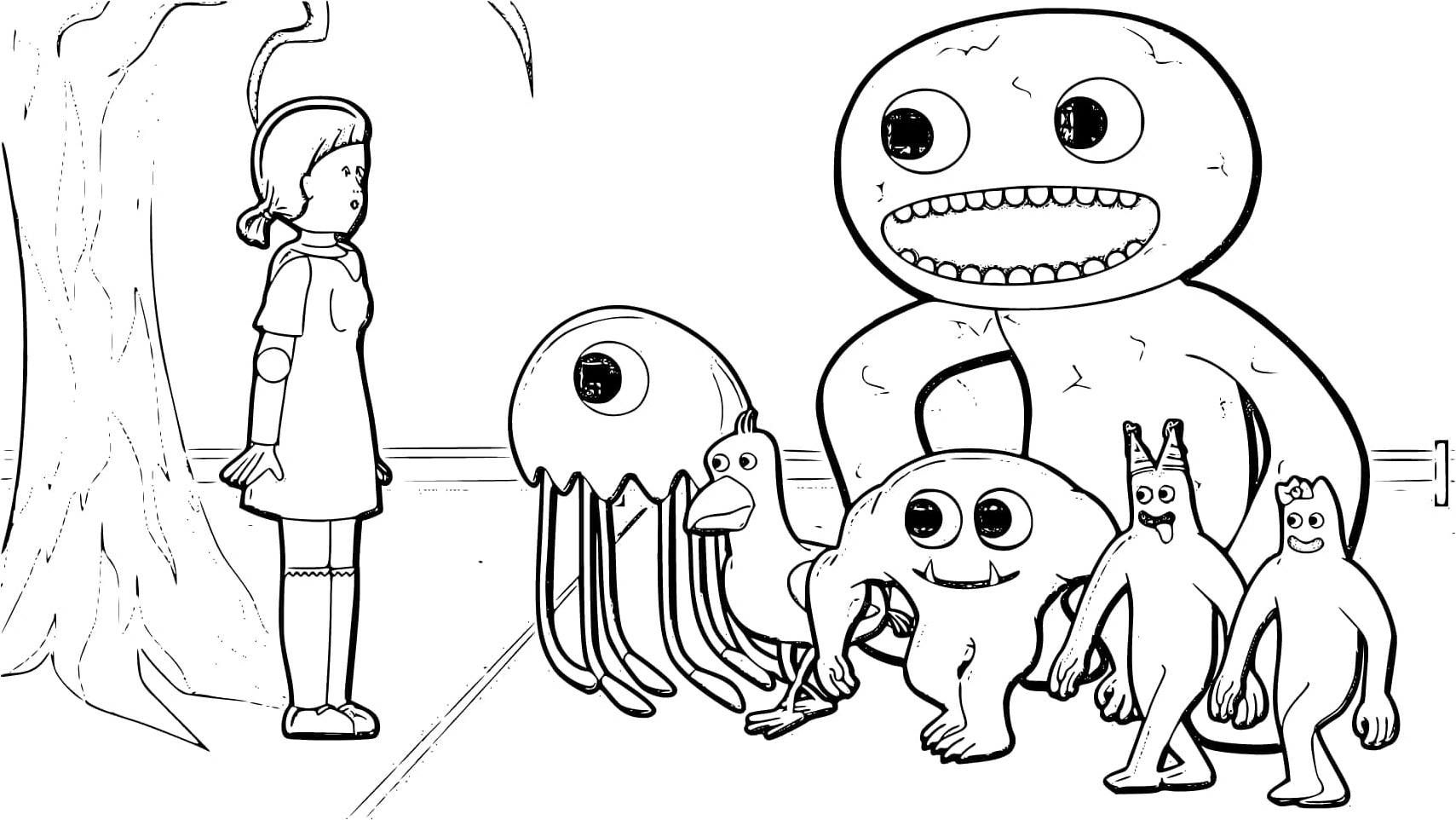 Free Coloring Page: Banban's Garden Coloring Page