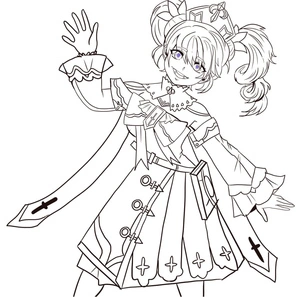 Barbara from the video game Genshin Impact Coloring Page