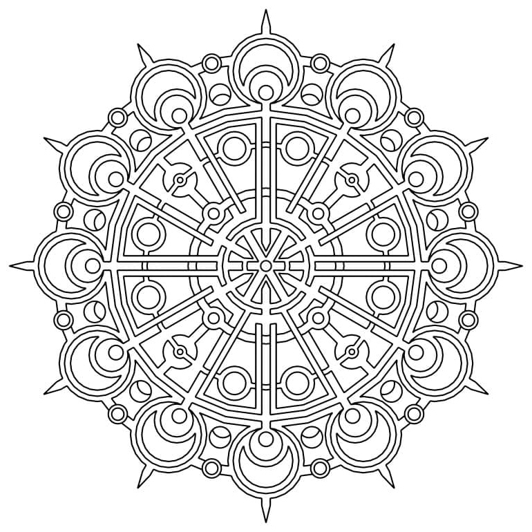 Free Geometric Shapes Coloring Page