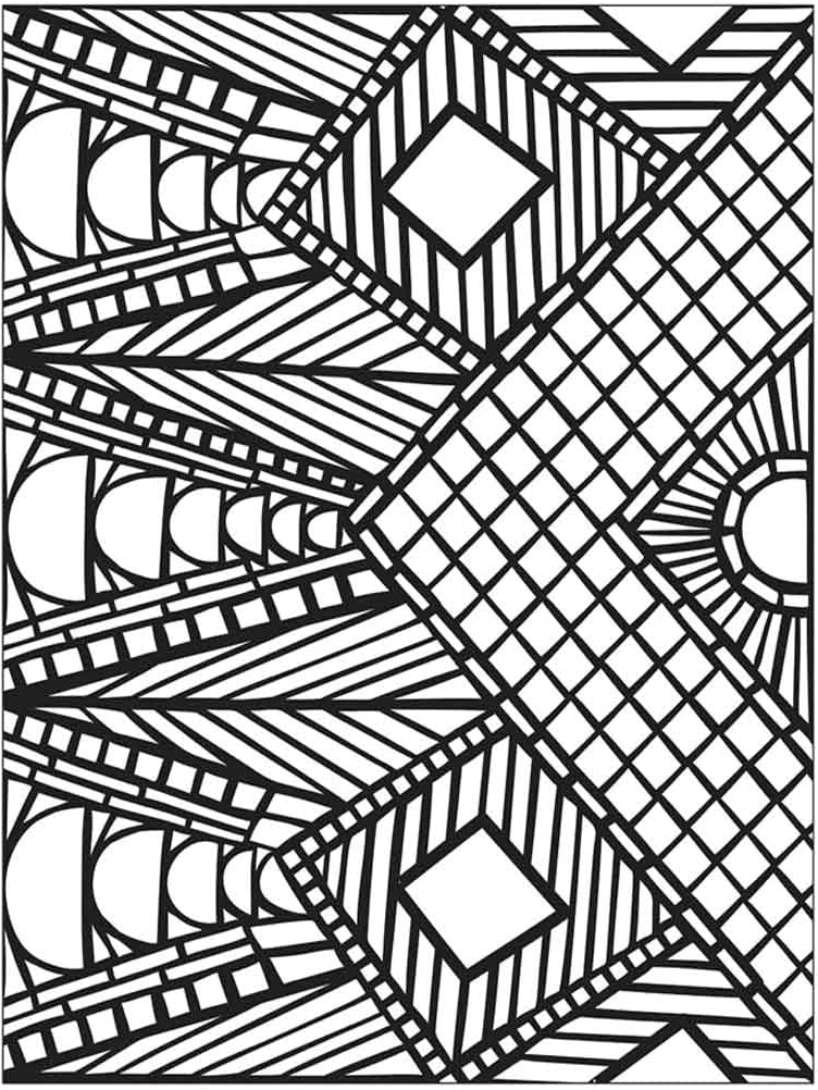 Geometric Beauty Coloring Page