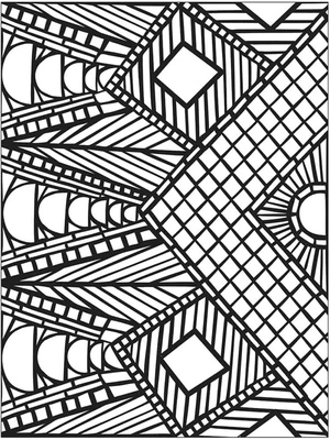 Geometric Beauty Coloring Page